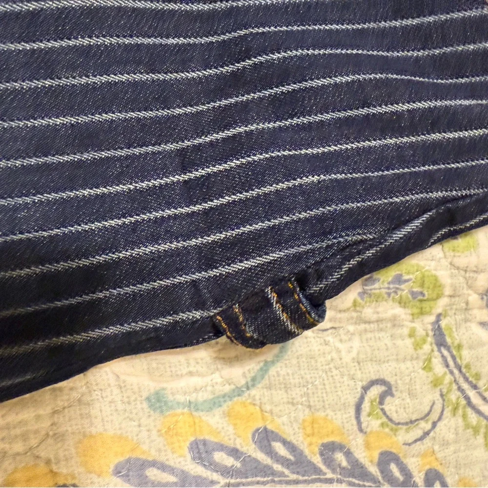 NWT Anthropologie Pilcro Kayden Railroad stripe barrel denim - Picture 10 of 10